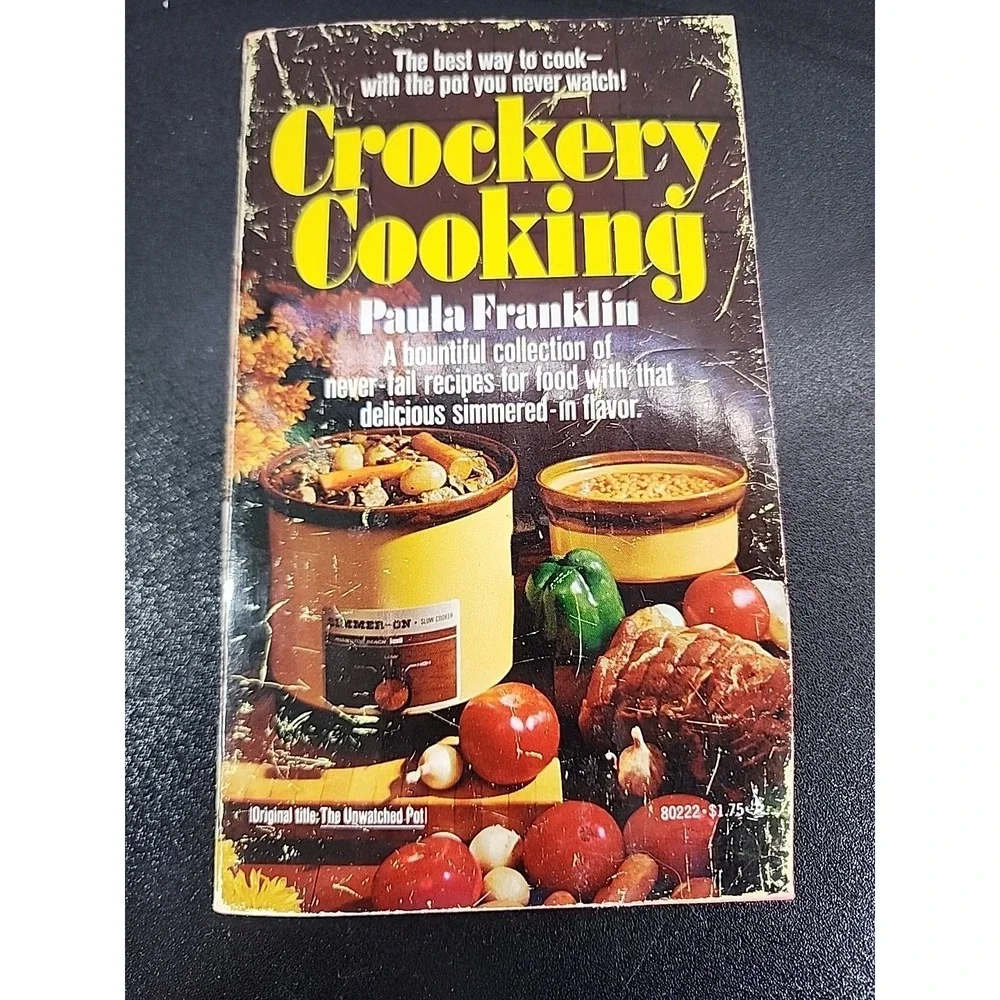 1976 Pocket Books Crockery Cooking Paula Franklin‎ Paperback